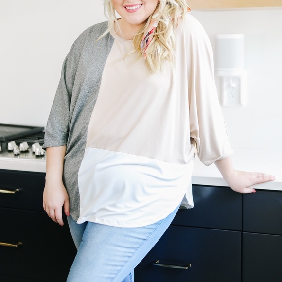 FINAL SALE❗️Color Block Dolman Sleeve Top - Picture 6 of 8